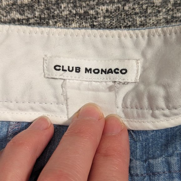 Chambray Club Monaco Scalloped shorts - Picture 5 of 8